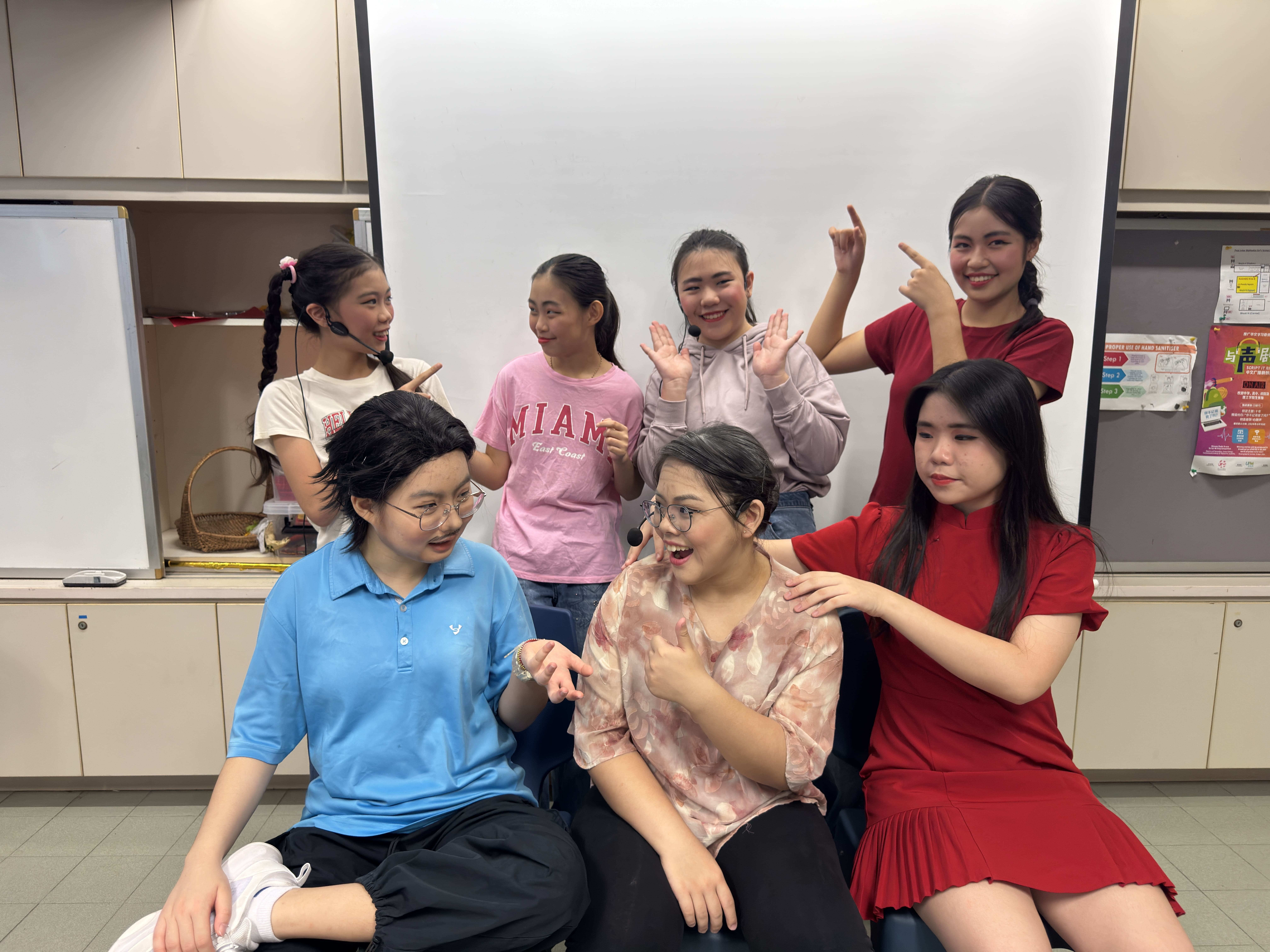 One happy family gets ready to share their New Year blessings with the audience